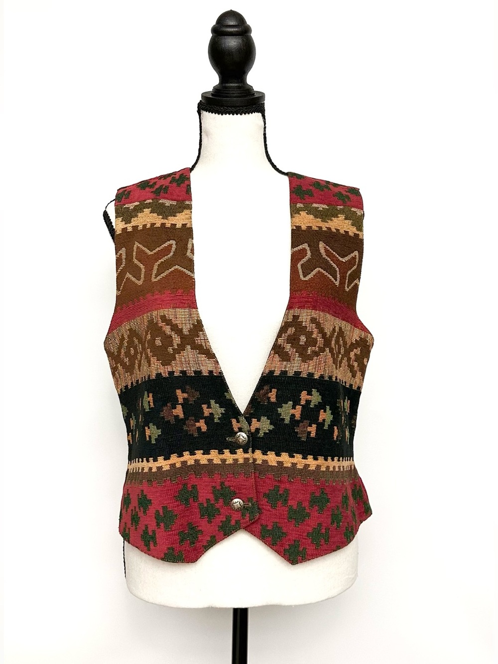 Deborah Murray Southwestern Patterned Wool Vest - Picture 4 of 8